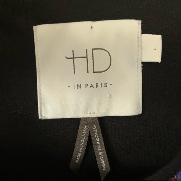 HD in Paris Blushed Blooms Blue/Pink Floral Fit & Flare Jacquard Dress Size L - Picture 12 of 15